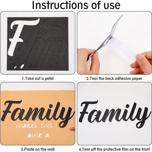 3D Acrylic Mirror Decal Wall Decor Stickers Family Letter Quotes Wall Stickers - Picture 5 of 7